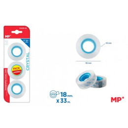 Σελοτέιπ-Κολλητική Ταινία MP PA506-02 Διάφανη 18mm Χ 33m 3τμχ