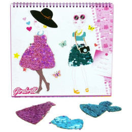 Μπλοκ Σχδίασης Με 4 Stencils & Φορέματα Girabrilla Fashion Sketchbook 02589