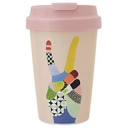 Κούπα - Ποτήρι - Bamboo Cup - Bioloco Plant Deluxe Cup Chic Mic - Peace 350ml BPE114