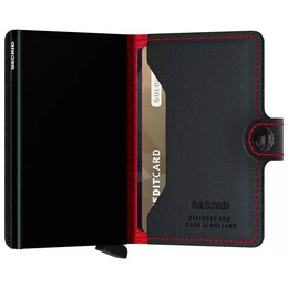 Miniwallet Secrid - Perforated Black Red Πορτοφόλι MPf-Black-Red