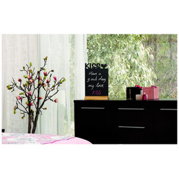 Μαυροπίνακας Επιτραπέζιος Securit Διπλής Όψης με Ξύλινη Βάση Kiss FBT-KISS