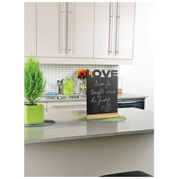 Μαυροπίνακας Επιτραπέζιος Securit Διπλής Όψης με Ξύλινη Βάση Love FBT-LOVE