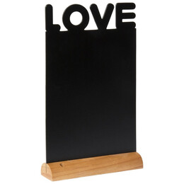 Μαυροπίνακας Επιτραπέζιος Securit Διπλής Όψης με Ξύλινη Βάση Love FBT-LOVE