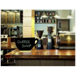 Μαυροπίνακας Επιτραπέζιος Securit Διπλής Όψης με Ξύλινη Βάση Κούπα FBT-CUP