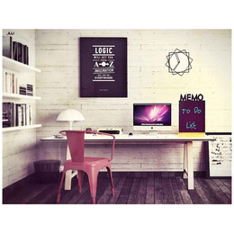 Μαυροπίνακας Επιτραπέζιος Securit Διπλής Όψης με Ξύλινη Βάση Memo FBT-MEMO