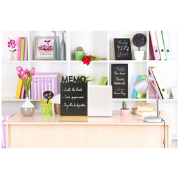 Μαυροπίνακας Επιτραπέζιος Securit Διπλής Όψης με Ξύλινη Βάση Memo FBT-MEMO