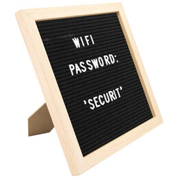 Κορνίζα Επιτραπέζια Ξύλινη Securit Με Τσόχινη Επιφάνεια Για Στήριξη Γραμμάτων Συμβόλων Αριθμών WLB-TE-30-30