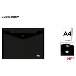 Φάκελος Κουμπί Χράτς-Velcro Α4 MP Μαύρος PC555-01