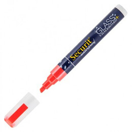 Μαρκαδόρος Υγρής Κιμωλίας Αδιάβροχος Securit Marker 610 For Glass & Chalkboard Red SMA610-RD