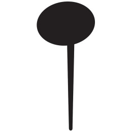 Πινακάκια Μαυροπίνακα Securit Καρφωτά Διπλής Όψης Στρογγυλά Σετ 5 τεμαχίων TAG-BUBBLE-5