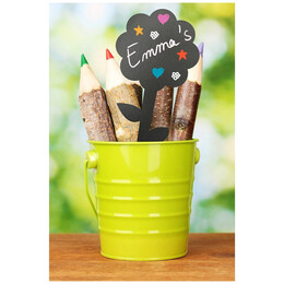 Πινακάκια Μαυροπίνακα Securit Καρφωτά Διπλής Όψης Λουλούδι Σετ 5 τεμαχίων TAG-FLOWER-5