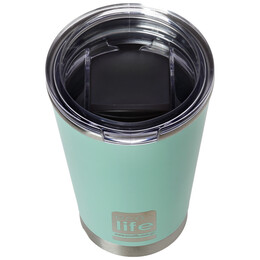 Ecolife Coffee Thermos Mint Με Διάφανο Καπάκι 370ml 33-BO-4109