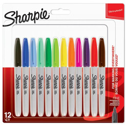 Μαρκαδόροι Ανεξίτηλοι Sharpie Fine 1mm 12τμχ 2065404