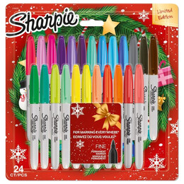 Μαρκαδόροι Ανεξίτηλοι Sharpie Fine 1mm Xmas 24τμχ 2164520