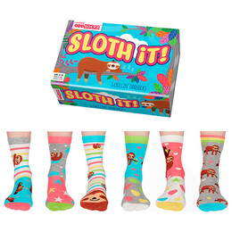 Σετ Γυναικείες Κάλτσες United ODD Socks Sloth It 3 Ζευγάρια σε Συσκευασία Δώρου 94.03.001