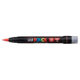 Μαρκαδόρος Uni Posca BRUSH-ΠΙΝΕΛΟ PCF-350 ΚΟΚΚΙΝΟ