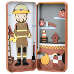Μαγνητικό Παζλ σε Μεταλλική Κασετίνα mierEdu Firefighter 30τμχ ME085