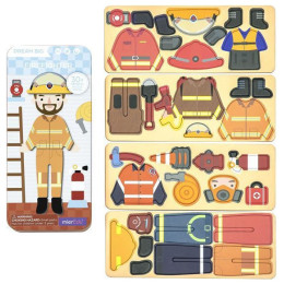 Μαγνητικό Παζλ σε Μεταλλική Κασετίνα mierEdu Firefighter 30τμχ ME085
