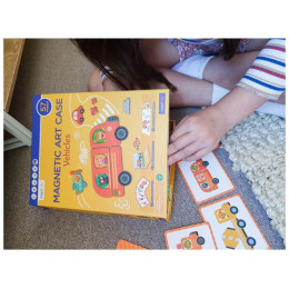 Μαγνητικό Εκπαιδευτικό Παιχνίδι Παζλ mierEdu Vehicles 57τμχ ME151