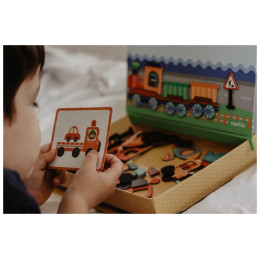 Μαγνητικό Εκπαιδευτικό Παιχνίδι Παζλ mierEdu Vehicles 57τμχ ME151