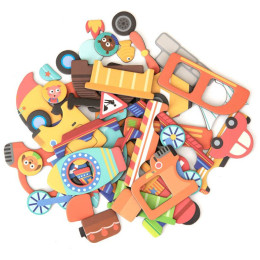 Μαγνητικό Εκπαιδευτικό Παιχνίδι Παζλ mierEdu Vehicles 57τμχ ME151