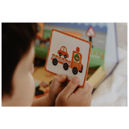 Μαγνητικό Εκπαιδευτικό Παιχνίδι Παζλ mierEdu Vehicles 57τμχ ME151