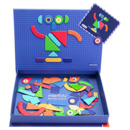 Μαγνητικό Εκπαιδευτικό Παιχνίδι Παζλ mierEdu Shapes 70τμχ ME152