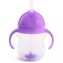 Κύπελλο με καλαμάκι Click Lock Tip & Sip Cup Munchkin 207ml Μωβ 6m+ 90143