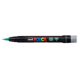 Μαρκαδόρος Uni Posca BRUSH-ΠΙΝΕΛΟ PCF-350 ΠΡΑΣΙΝΟΣ