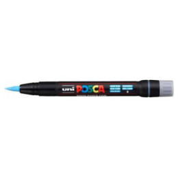 Μαρκαδόρος Uni Posca BRUSH-ΠΙΝΕΛΟ PCF-350 ΓΑΛΑΖΙΟ