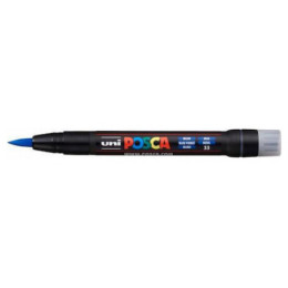 Μαρκαδόρος Uni Posca BRUSH-ΠΙΝΕΛΟ PCF-350 ΜΠΛΕ