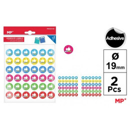 Αυτοκόλλητα welldone MP 19mm 72 τεμ PN125-63