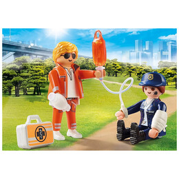 Playmobil DuoPack Διασώστης και Αστυνομικός 70823