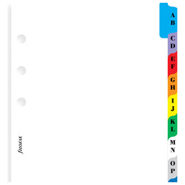 Ανταλλακτικά Φύλλα Personal A-Z Ευρετήριο Χρωματιστό 2 Γράμματα ανα Ετικέτα 131608