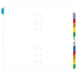 Ανταλλακτικά Φύλλα Personal A-Z Ευρετήριο Χρωματιστό 2 Γράμματα ανα Ετικέτα 131608