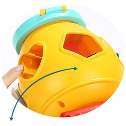 Ξύλινη Συρόμενη Μπετονιέρα με Σχήματα Top Bright Mixer Truck with Shape Sorter 120308