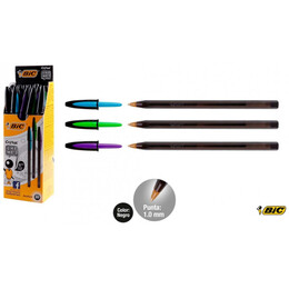 Στυλό Bic Διαρκειας Cristal negro medium 1,00mm Μαύρης γραφής(τυχαία επιλογή χρώματος καπακιού) 3086123415805