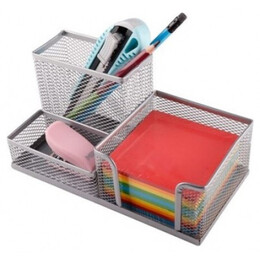 Οργανωτής Γραφείου Μεταλλικός Πλέγμα MP Μαύρος 10χ10χ21εκ PA904