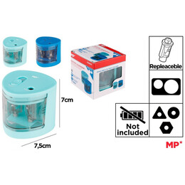 Ξύστρα Μπαταρίας ηλεκτρική διπλή μπλέ MP PA858BL