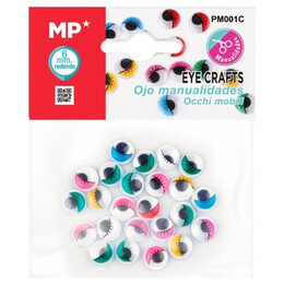 Ματάκια Στρογγυλά 6mm ΜΕ ΒΛΕΦΑΡΙΔΕΣ - 46τμχ MP PM001C