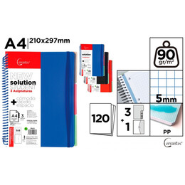 Τετράδιο Σπιράλ MP Α4 Καρέ 4 Θεμάτων μέ οπές κόκκινο + Φάκελος Κουμπί PB416