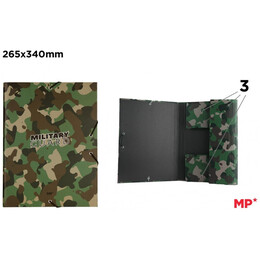 Κουτί - ντοσιέ μέ λάστιχο μέ σκληρό χαρτόνι 26,5 Χ 34 εκ ραχη 2εκ MILITARY MP PC361-09