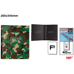 Κλασέρ-ντοσιέ μέ 4 Κρίκους D 25mm καί ράχη 4 εκ. Α4 MILITARY MP PC362-09