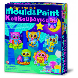 4M Toys - Φωσφορούχα Μαγνητάκια/Καρφίτσες - Κατασκευή Κουκουβάγιες 4654 4M0358