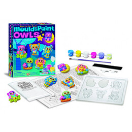 4M Toys - Φωσφορούχα Μαγνητάκια/Καρφίτσες - Κατασκευή Κουκουβάγιες 4654 4M0358