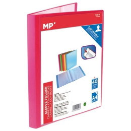 Ντοσιέ Σούπλ MP με Διαφάνειες 40 Θέσεων και θήκη εξωφύλου PC314F Ρόζ