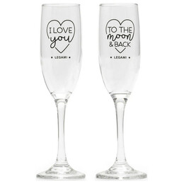 Σετ 2 Ποτήρια Σαμπάνιας Legami Glitter - Cheers To Love GLA0001