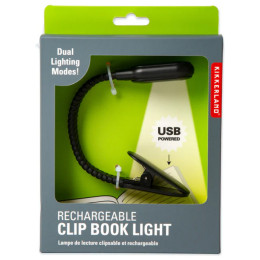 Φωτάκι Βιβλίου Kikkerland - Rechargeable Clip Book Light Black BL13-BK-EU