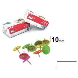 Πινέζες χρωματιστές 10mm (κουτί 100 τεμ) MP PA485-03