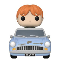 Funko Pop! Rides Super Deluxe: Harry Potter Chamber of Secrets Anniversary 20th - ron Weasley in Flying car #112 Vinyl Figure